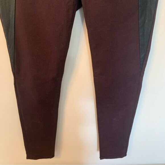 Rag & Bone Wine Black Pop Legging Lamb Leather Panel Skinny Jeans 28 - Picture 11 of 12